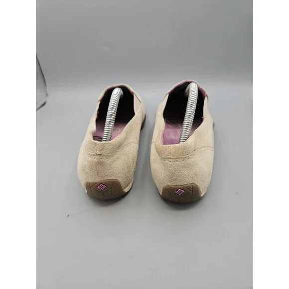 Columbia Women's Slip On  Comfort Loafer Shoes Suede Sz 10 Beige Casual Walk - Picture 4 of 11